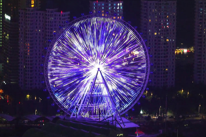 游樂場摩天輪燈光亮化