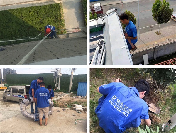 南陽市淮河黨群服務中心亮化施工現(xiàn)場